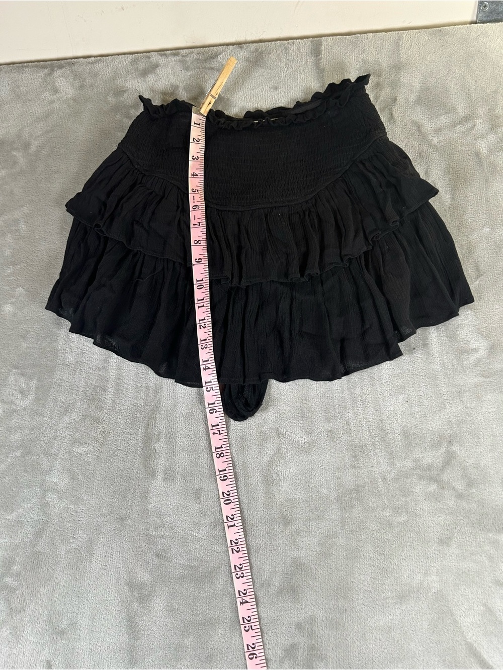 Mustard seed Black Tiered Ruffle Mini Skirt - Picture 12 of 13